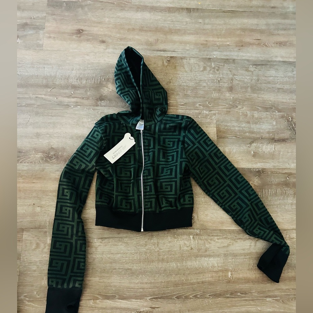 Green/Black Track Hoodie